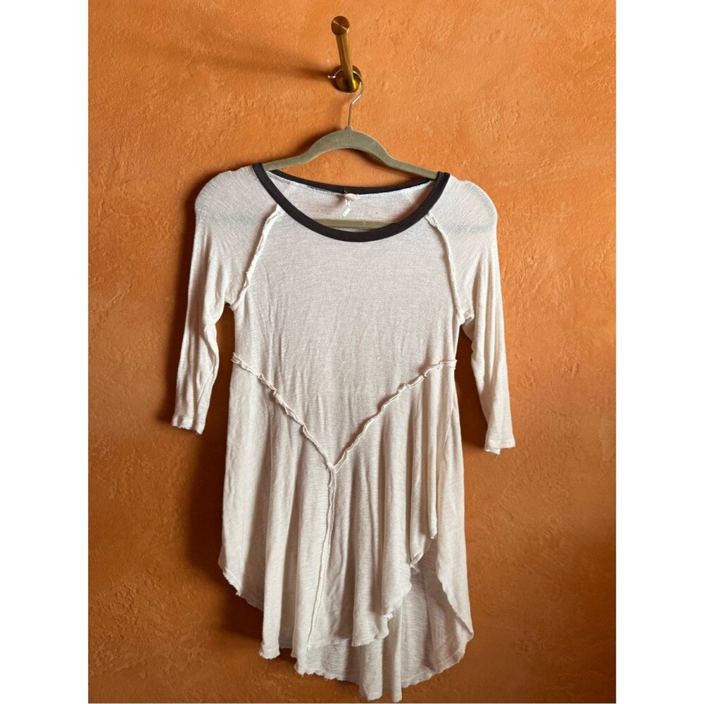 Free People Intimately FP Y2K Tunic Top Raw Hem Boho Small